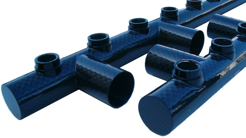 Collettore in fibra di carbonio per distribuzione sottovuoto